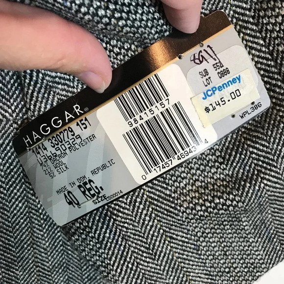 NWT Haggar Blazer Herringbone 40R Sport Coat - Picture 5 of 10